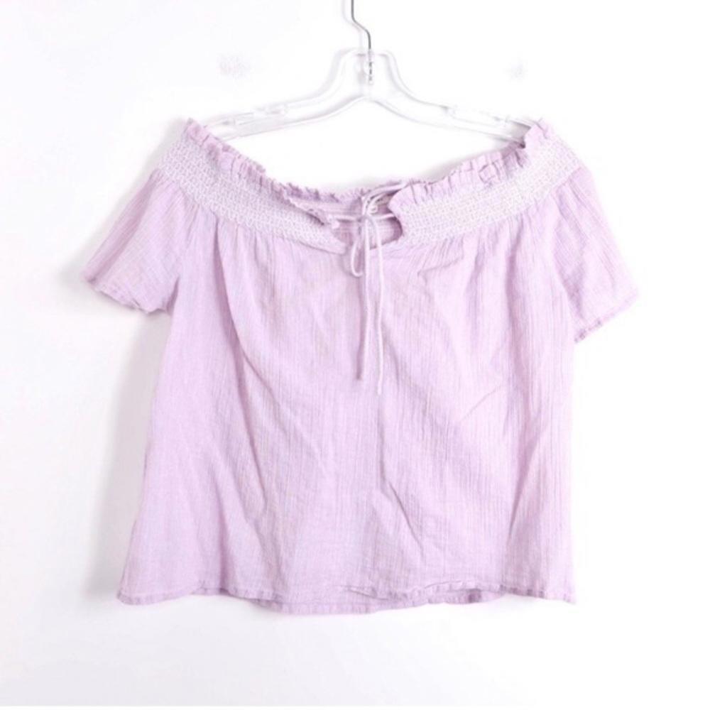 Anthropologie En Creme Off the Shoulder 100% Cotton Top